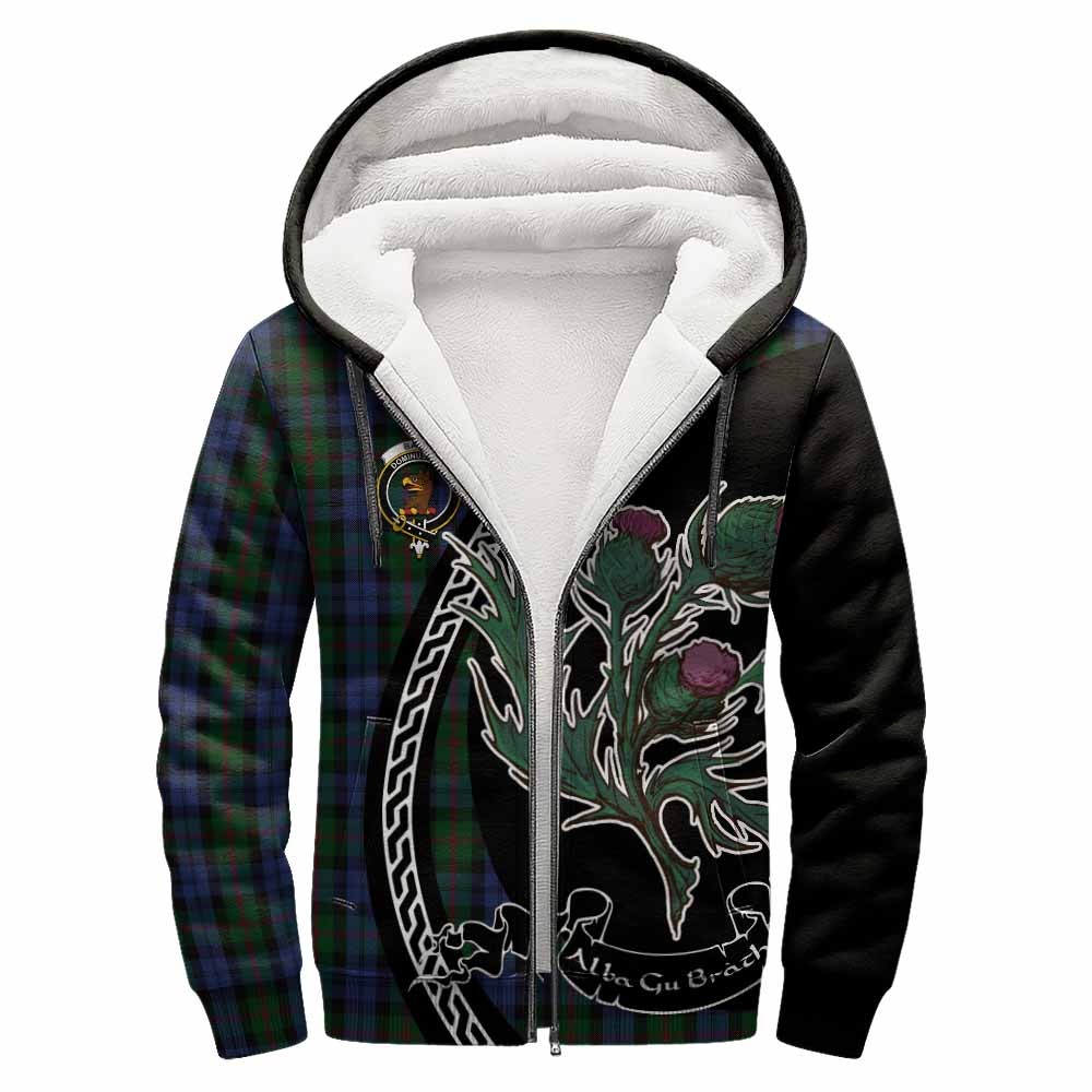 Baird Family Crest Tartan Sherpa Hoodie Alba Thistle Inspired - Tartan Vibes Clothing