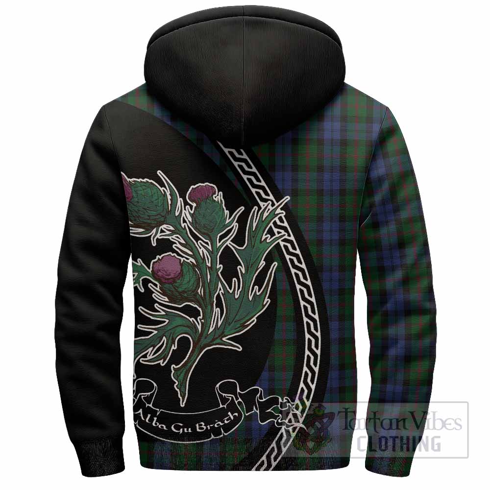 Baird Family Crest Tartan Sherpa Hoodie Alba Thistle Inspired - Tartan Vibes Clothing
