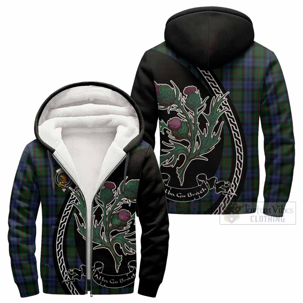 Baird Family Crest Tartan Sherpa Hoodie Alba Thistle Inspired - Tartan Vibes Clothing