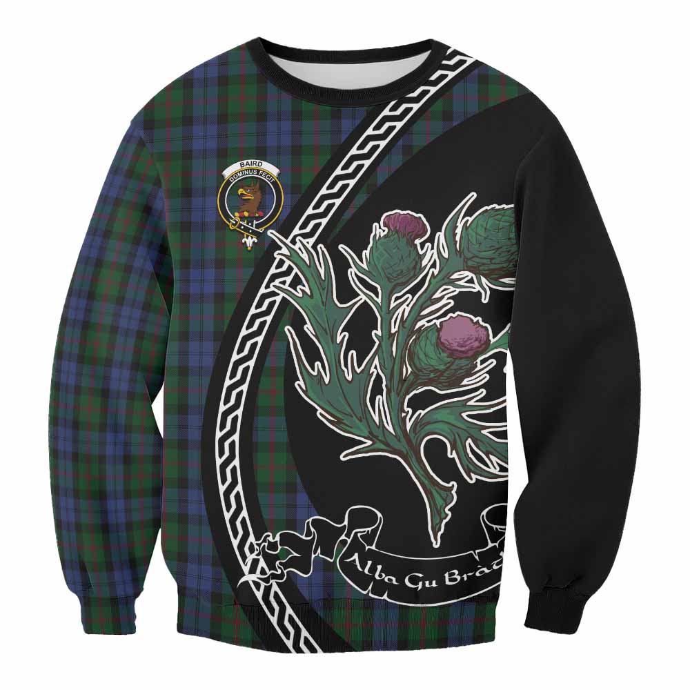 Baird Family Crest Tartan Sweatshirt Alba Thistle Inspired - Tartan Vibes Clothing