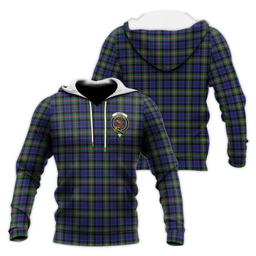 Baird Modern Tartan Knitted Hoodie with Family Crest