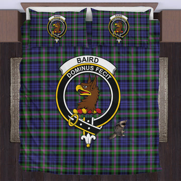 Baird Modern Tartan Bedding Set with Family Crest