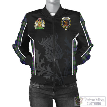 Baird Modern Tartan Bomber Jacket with Family Crest and Scottish Thistle Vibes Sport Style