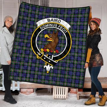 Baird Modern Tartan Quilt with Family Crest