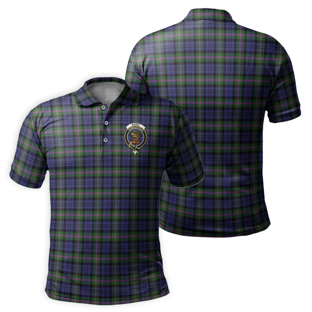 Baird Modern Tartan Men's Polo Shirt with Family Crest - Tartanvibesclothing
