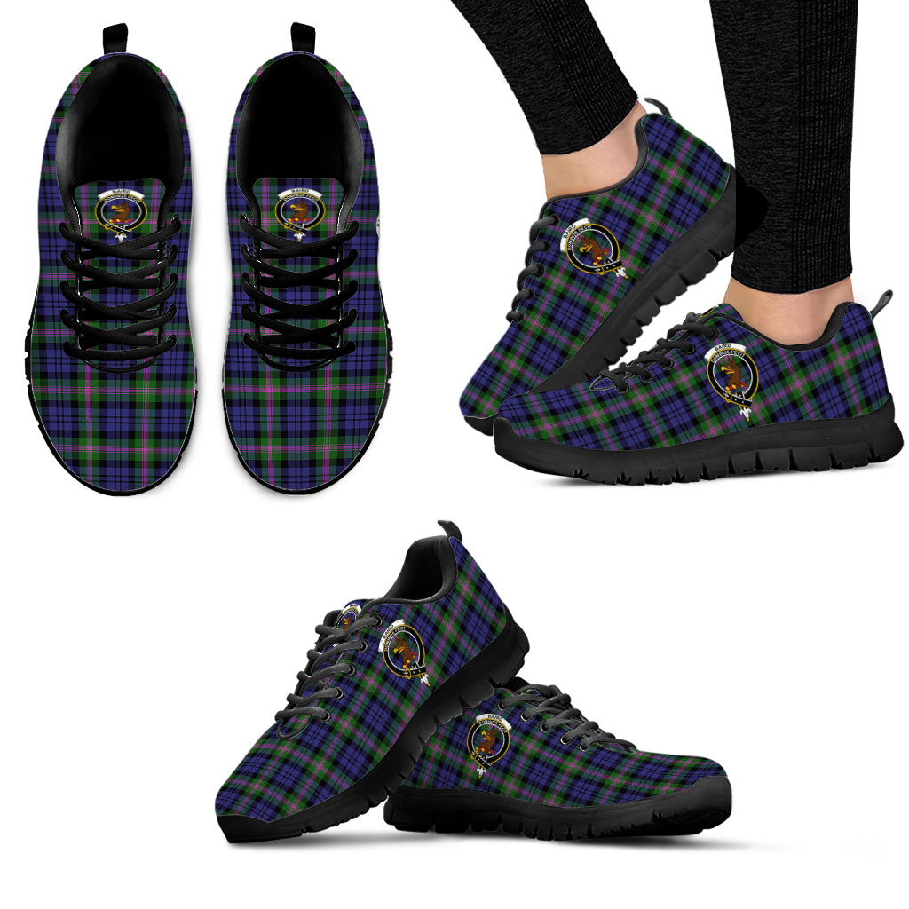 Baird Modern Tartan Sneakers with Family Crest - Tartanvibesclothing