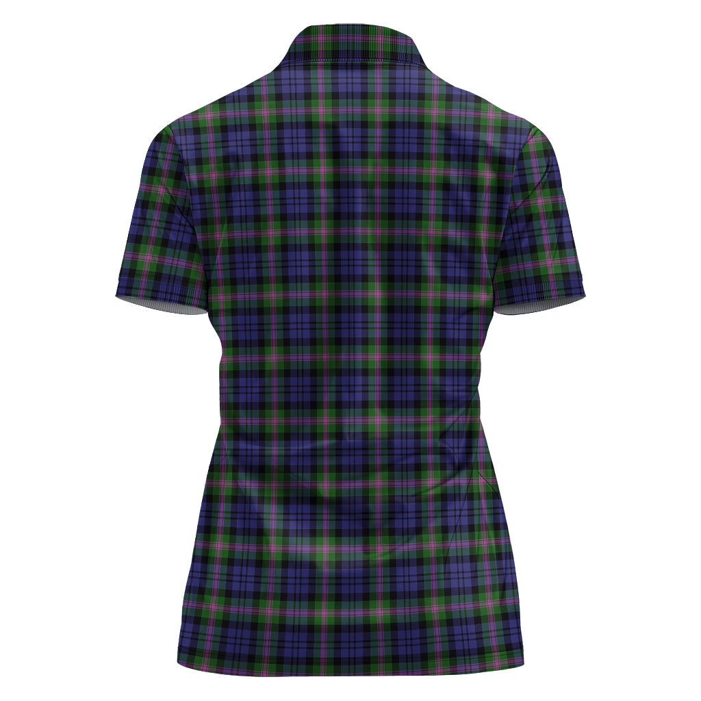 Baird Modern Tartan Polo Shirt with Family Crest For Women - Tartanvibesclothing