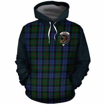 Baird Tartan Accent Cotton Hoodie with Family Crest