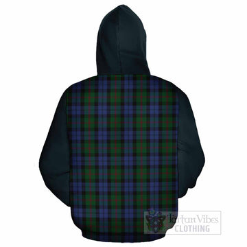 Baird Tartan Accent Cotton Hoodie with Family Crest