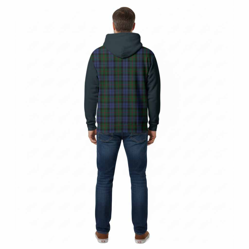 Baird Tartan Accent Cotton Hoodie with Family Crest