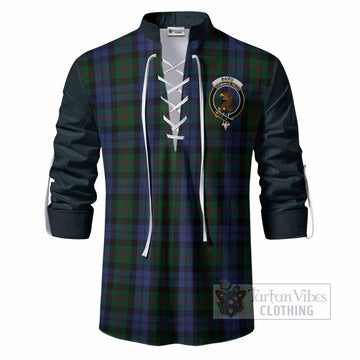 Baird Tartan Accent Ghillie Shirt with Family Crest
