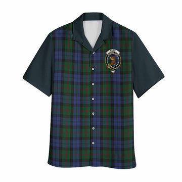 Baird Tartan Accent Hawaiian Shirt with Family Crest