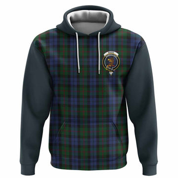 Baird Tartan Accent Hoodie with Family Crest