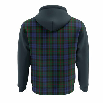 Baird Tartan Accent Hoodie with Family Crest