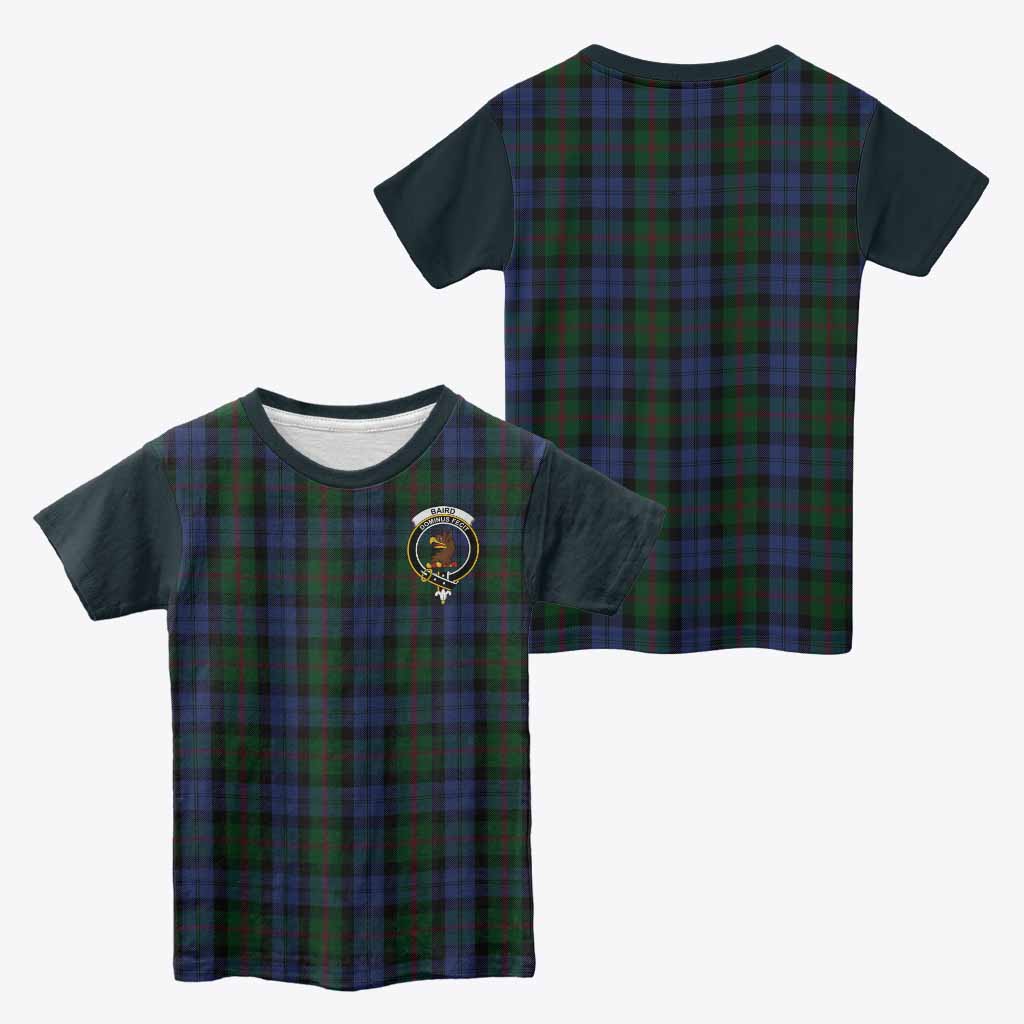 Baird Tartan Accent Kid T-shirt with Family Crest