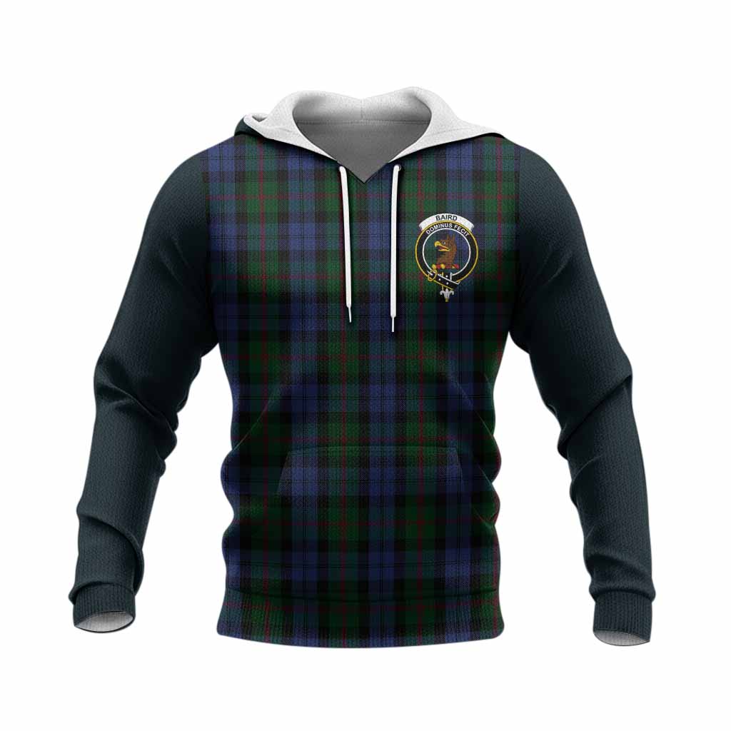 Baird Tartan Accent Knitted Hoodie with Family Crest