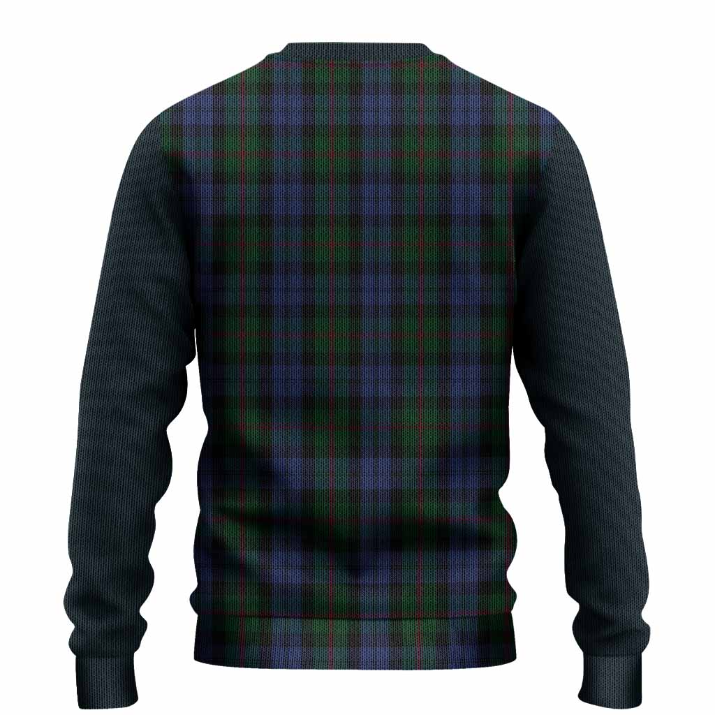 Baird Tartan Accent Knitted Sweater with Family Crest