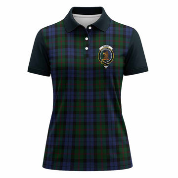 Baird Tartan Accent Women Polo Shirt with Family Crest