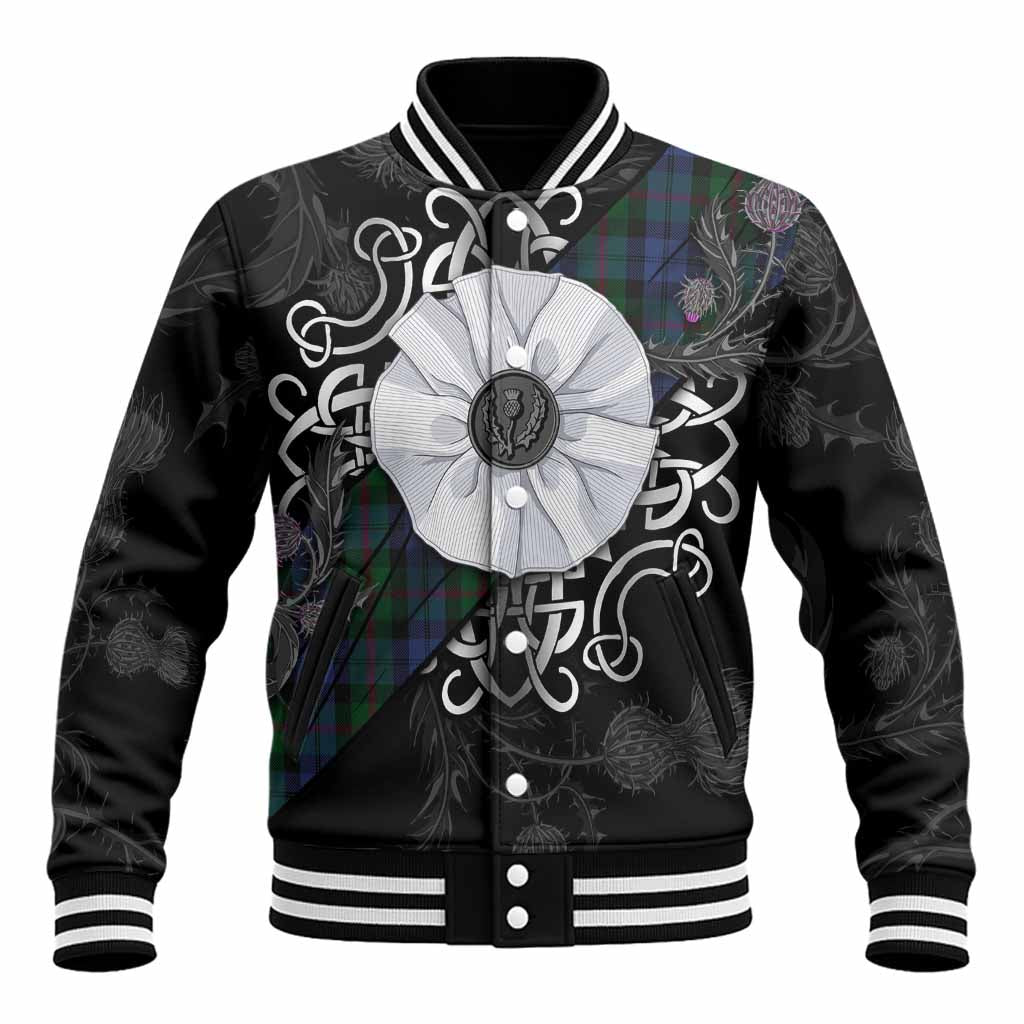 Baird Tartan Baseball Jacket Jacobite White Rose Unisex - Tartan Vibes Clothing