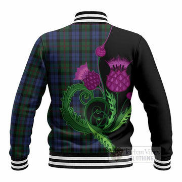 Baird Tartan Baseball Jacket Traditional Scottish Thistle