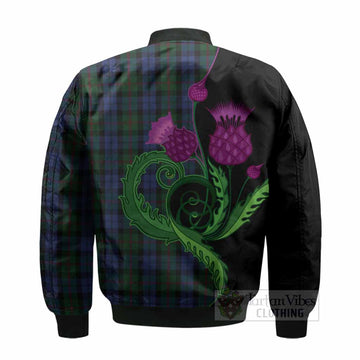 Baird Tartan Bomber Jacket Traditional Scottish Thistle