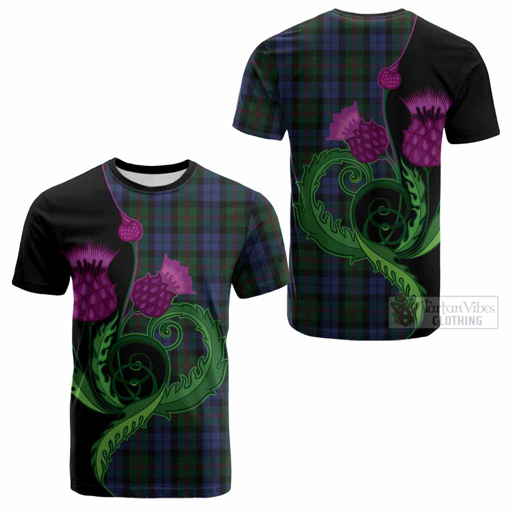 Baird Tartan Cotton T-shirt Traditional Scottish Thistle