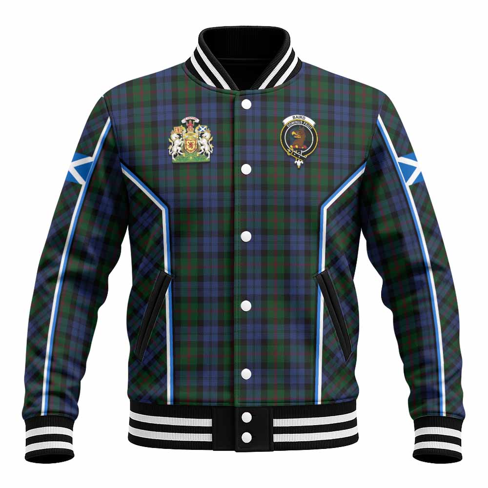 Baird Tartan Crest Baseball Jacket Scotland Coat of Arm Flag Style - Tartan Vibes Clothing