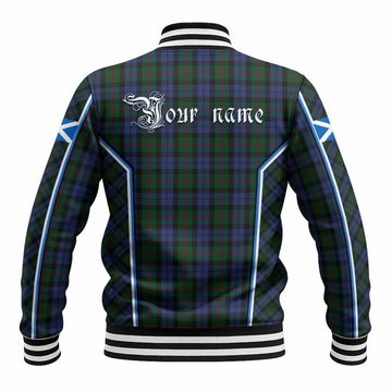 Baird Tartan Crest Baseball Jacket Scotland Coat of Arm Flag Style