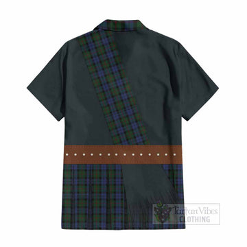 Baird Tartan Crest Cotton Hawaiian Shirt Kilt Costume Style