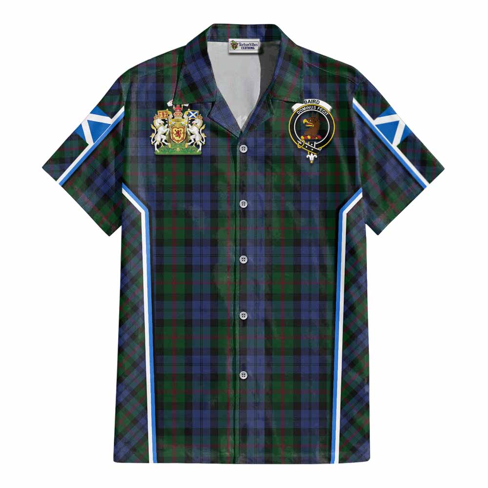 Baird Tartan Crest Cotton Hawaiian Shirt Scotland Coat of Arm Flag Style - Tartan Vibes Clothing