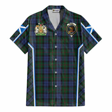Baird Tartan Crest Cotton Hawaiian Shirt Scotland Coat of Arm Flag Style - Tartan Vibes Clothing
