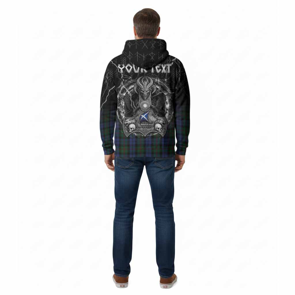 Baird Tartan Crest Cotton Hoodie Celtic Odin's Raven Legacy