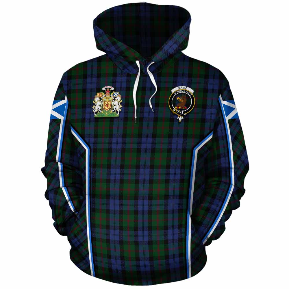 Baird Tartan Crest Cotton Hoodie Scotland Coat of Arm Flag Style - Tartan Vibes Clothing