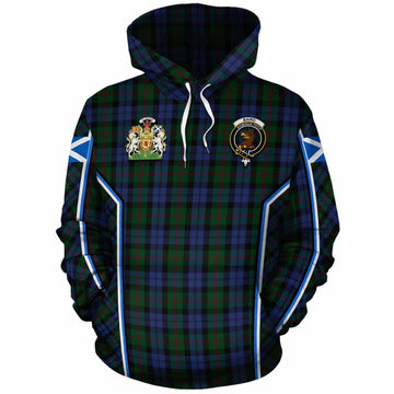 Baird Tartan Crest Cotton Hoodie Scotland Coat of Arm Flag Style - Tartan Vibes Clothing