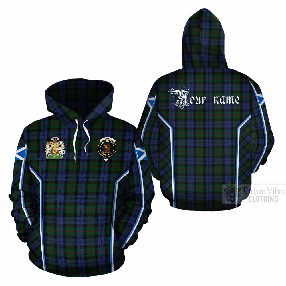 Baird Tartan Crest Cotton Hoodie Scotland Coat of Arm Flag Style - Tartan Vibes Clothing