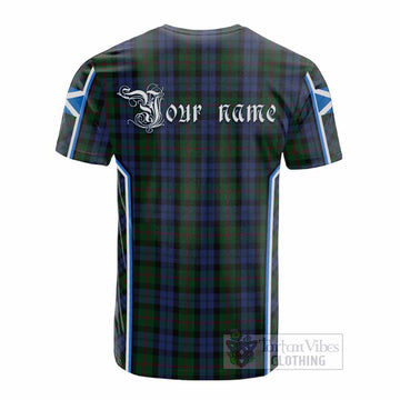 Baird Tartan Crest Cotton T-shirt Scotland Coat of Arm Flag Style - Tartan Vibes Clothing