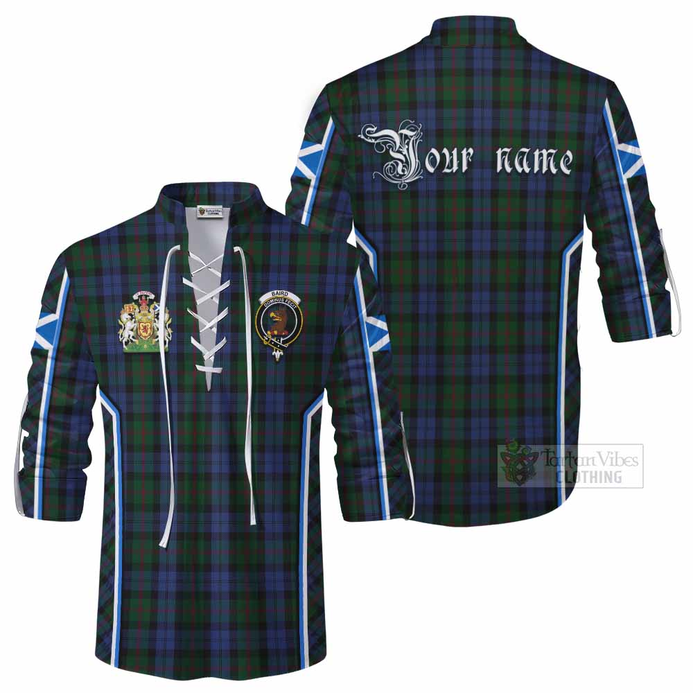 Baird Tartan Crest Ghillie Kilt Shirt Scotland Coat of Arm Flag Style - Tartan Vibes Clothing