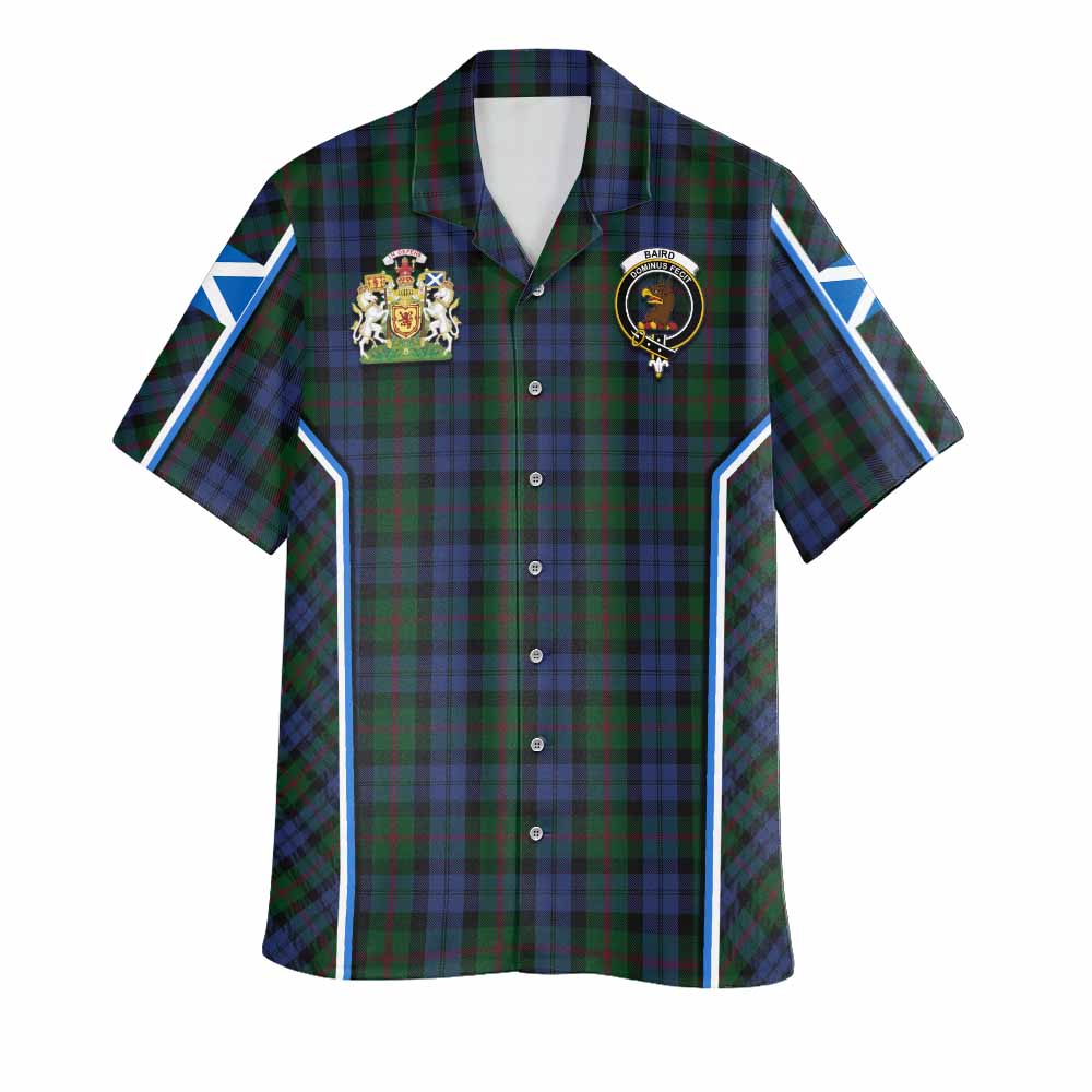 Baird Tartan Crest Hawaiian Shirt Scotland Coat of Arm Flag Style - Tartan Vibes Clothing