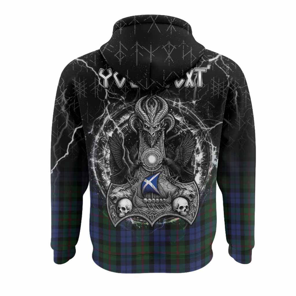 Baird Tartan Crest Hoodie Celtic Odin's Raven Legacy