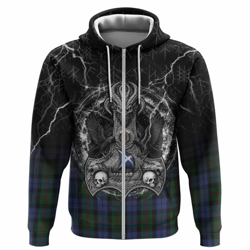 Baird Tartan Crest Hoodie Celtic Odin's Raven Legacy