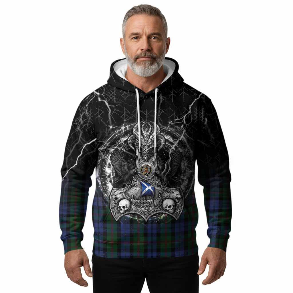 Baird Tartan Crest Hoodie Celtic Odin's Raven Legacy