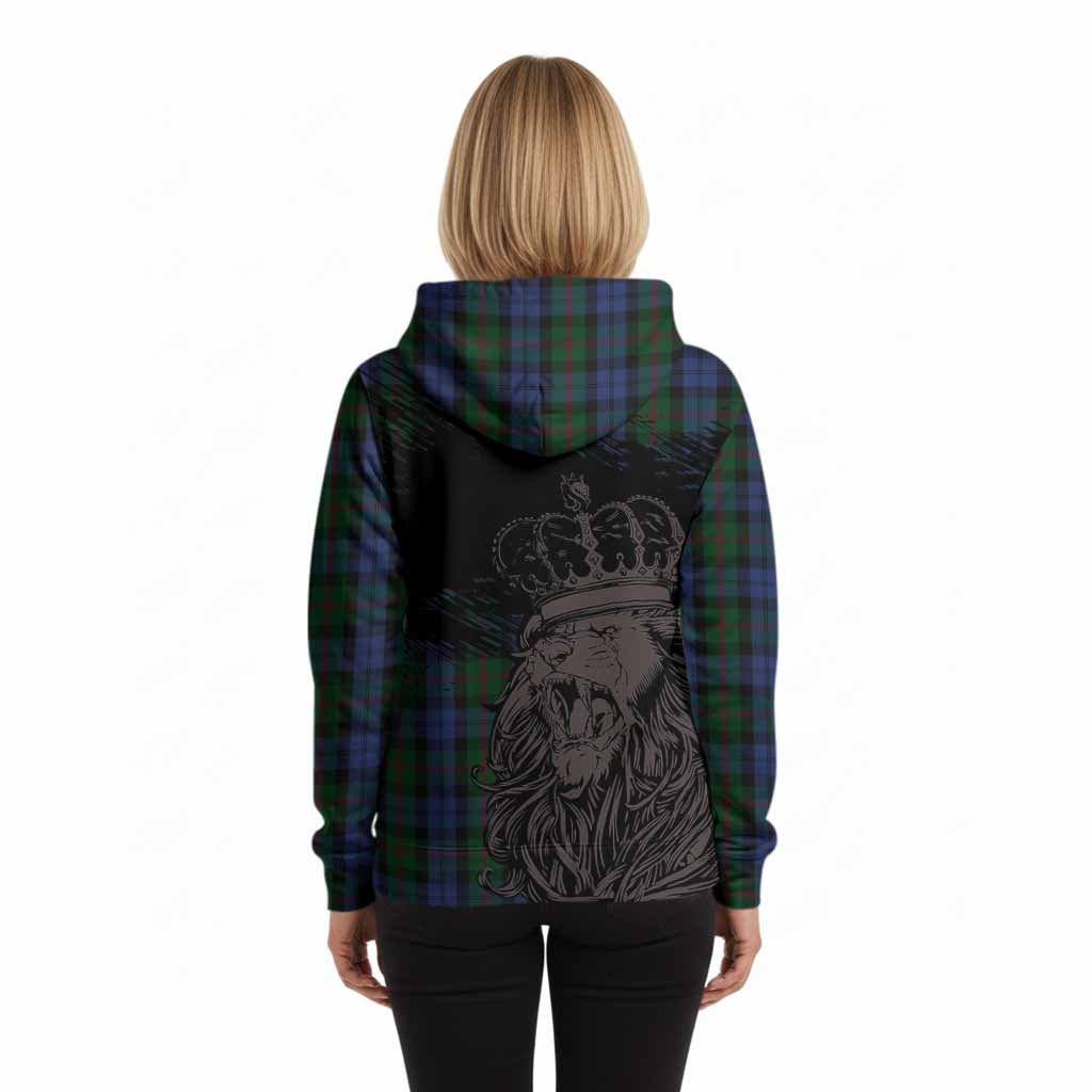 Baird Tartan Crest Hoodie Crowned Lion Heritage Style
