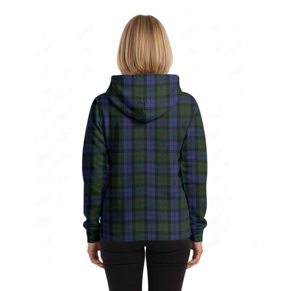 Baird Tartan Crest Hoodie Ferocious Lion Style