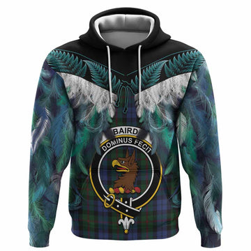 Baird Tartan Crest Hoodie New Zealand Maori Korowai Cloak
