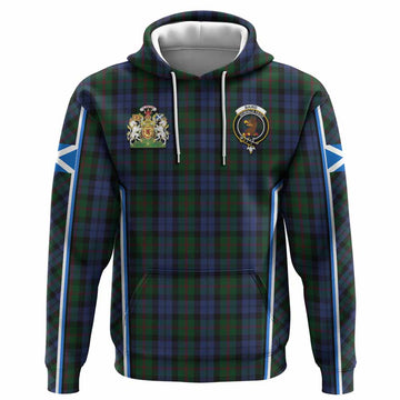Baird Tartan Crest Hoodie Scotland Coat of Arm Flag Style