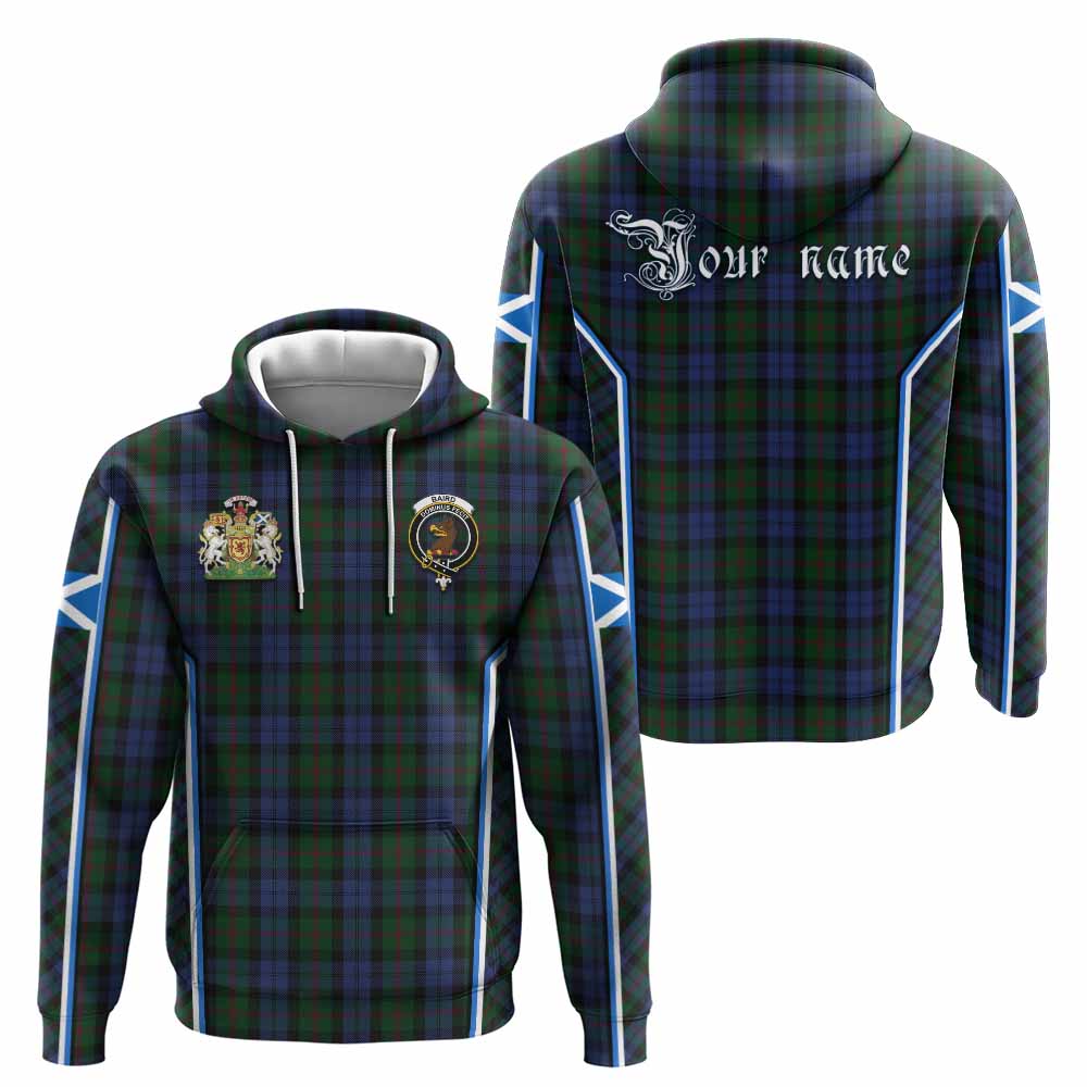 Baird Tartan Crest Hoodie Scotland Coat of Arm Flag Style - Tartan Vibes Clothing
