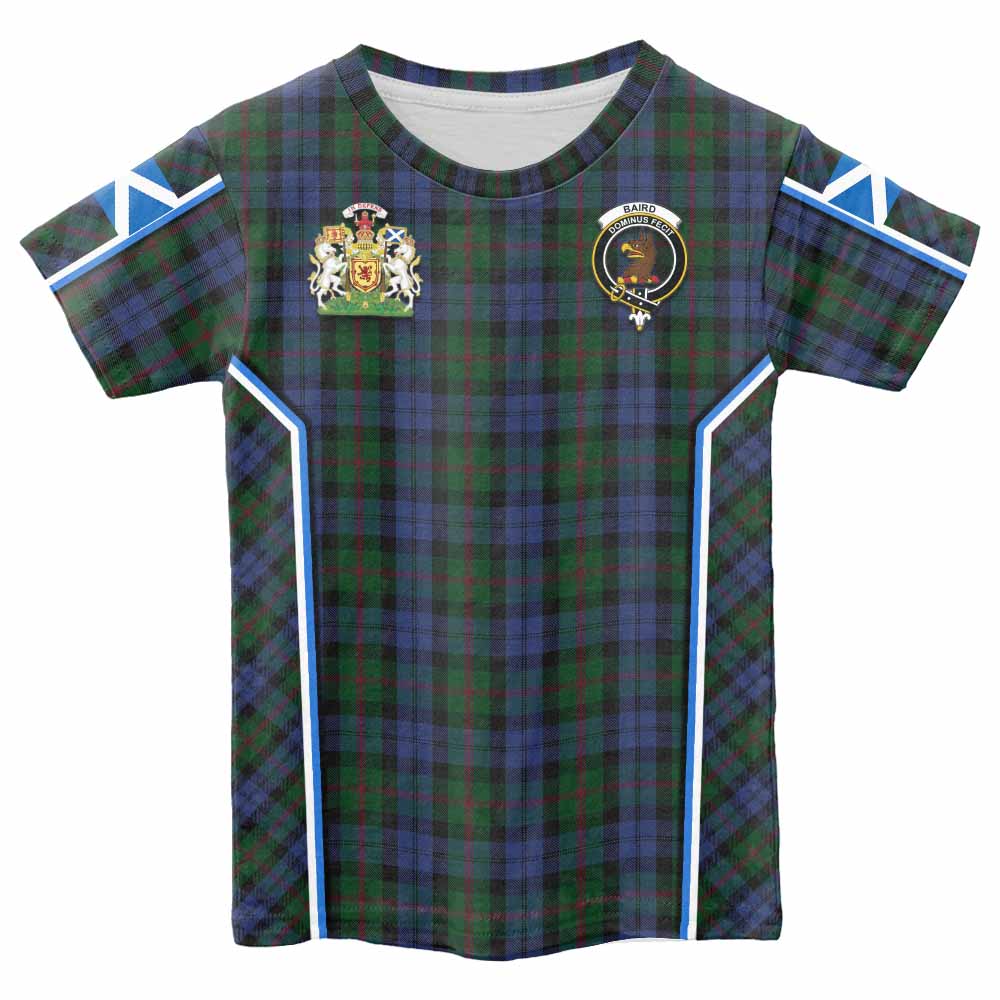Baird Tartan Crest Kid T-shirt Scotland Coat of Arm Flag Style - Tartan Vibes Clothing