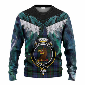 Baird Tartan Crest Knitted Sweater New Zealand Maori Korowai Cloak