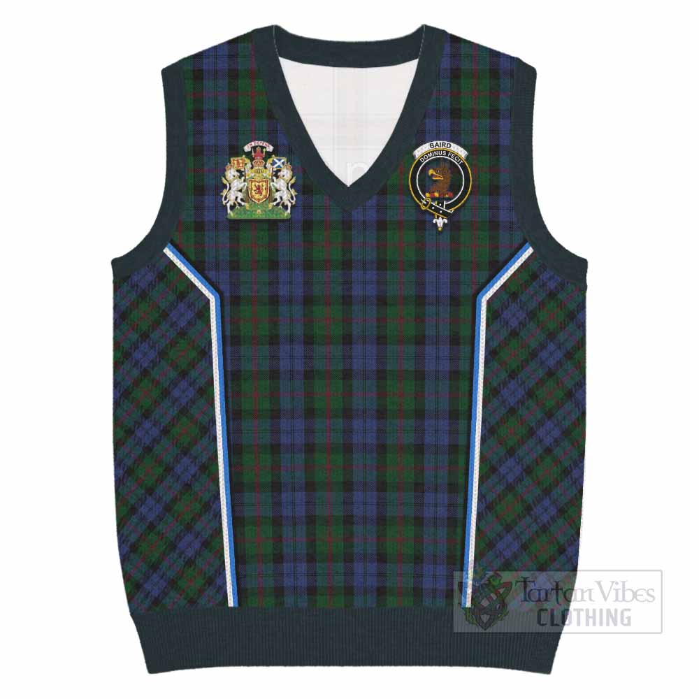 Baird Tartan Crest Knitted V-Neck Vest Scotland Coat of Arm Flag Style - Tartan Vibes Clothing