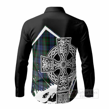 Baird Tartan Crest Long Sleeve Button Shirts Scottish Celtic Cross Heritage